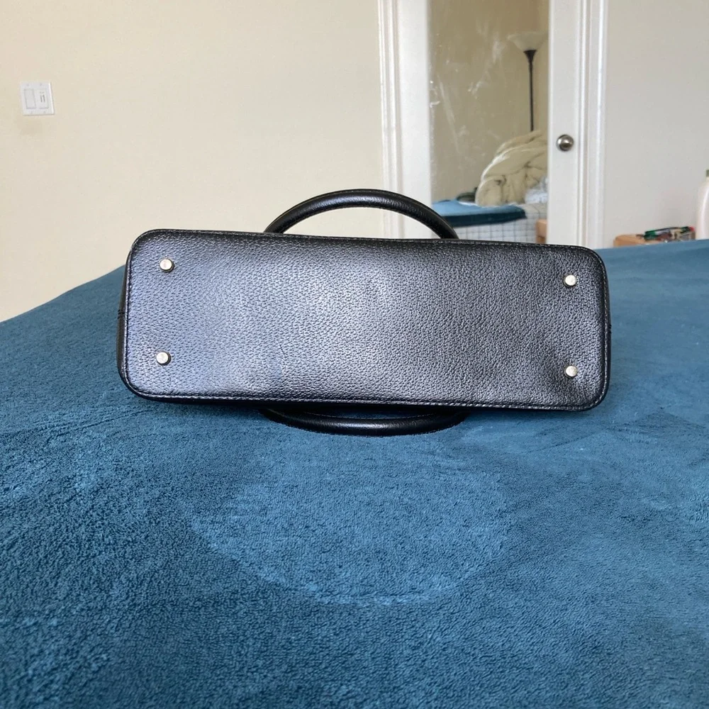 Kate Spade Two-Tone Black and Cream Berkeley Lane Rachelle large domed satchel